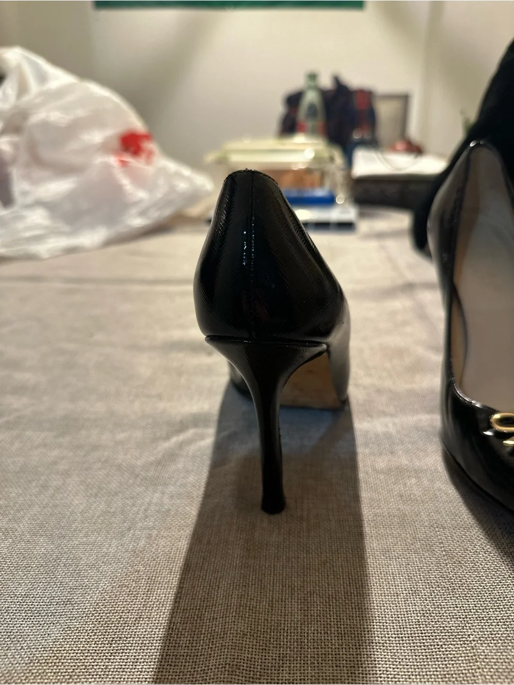 kate spade Black Patent Bow-Trim Pumps